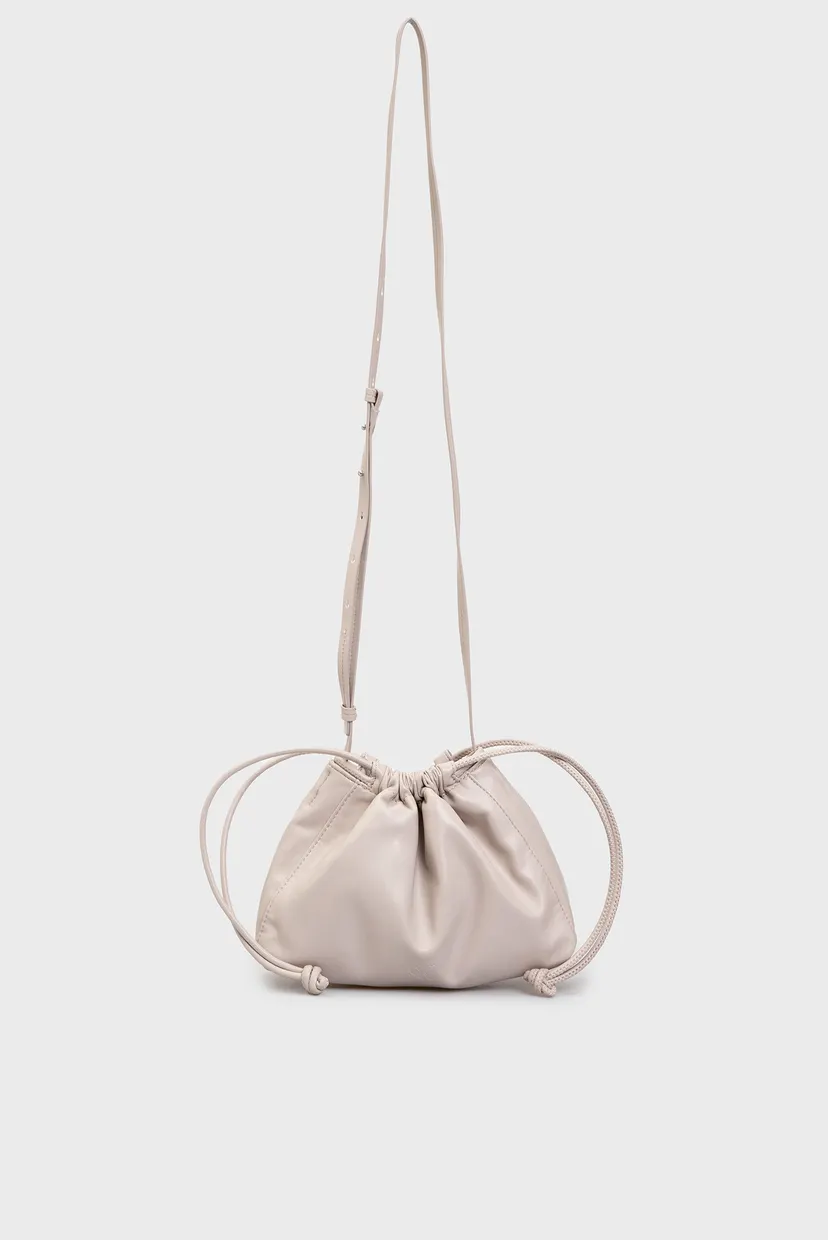 Жіноча бежева сумка GATHERED EW CROSSBODY PU 5