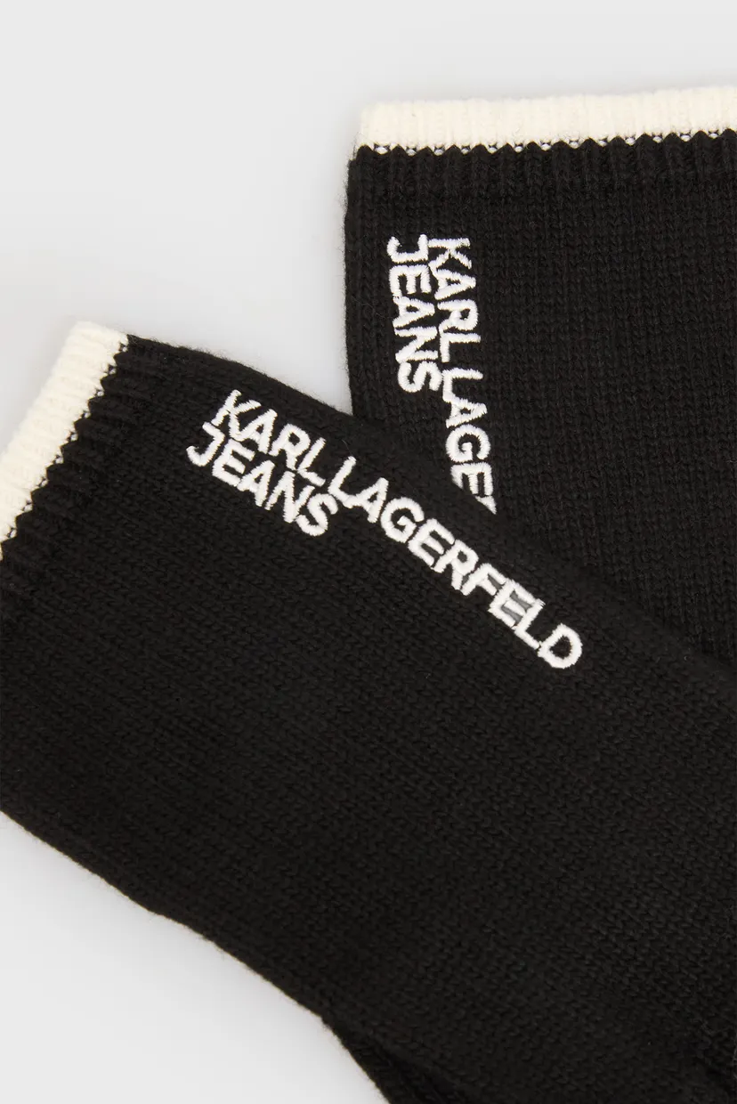 Мужские черные перчатки essential knitted 3