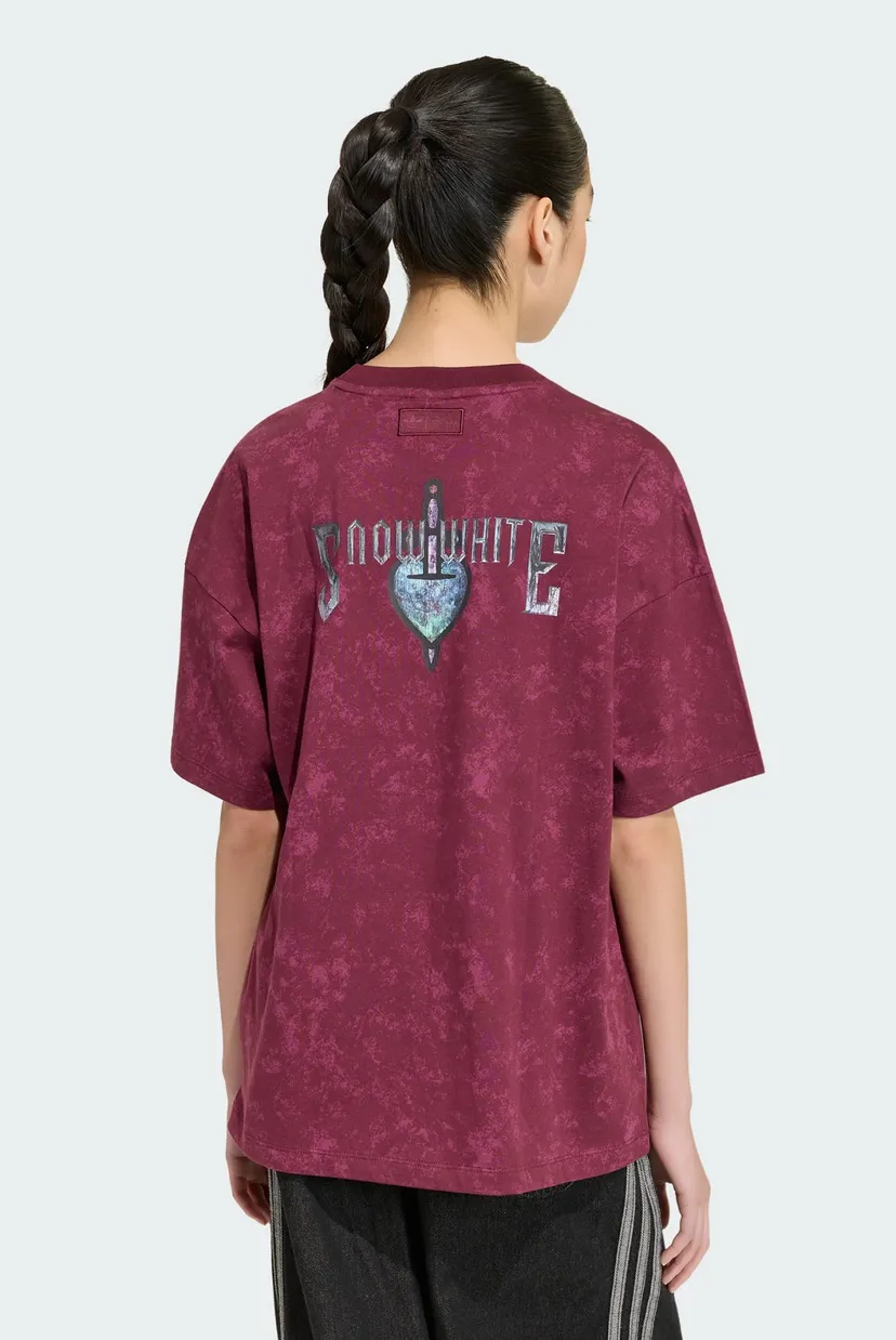 Дитяча бордова футболка ADIDAS DISNEY VILLAINS OVERSIZED WASHED GFX 3