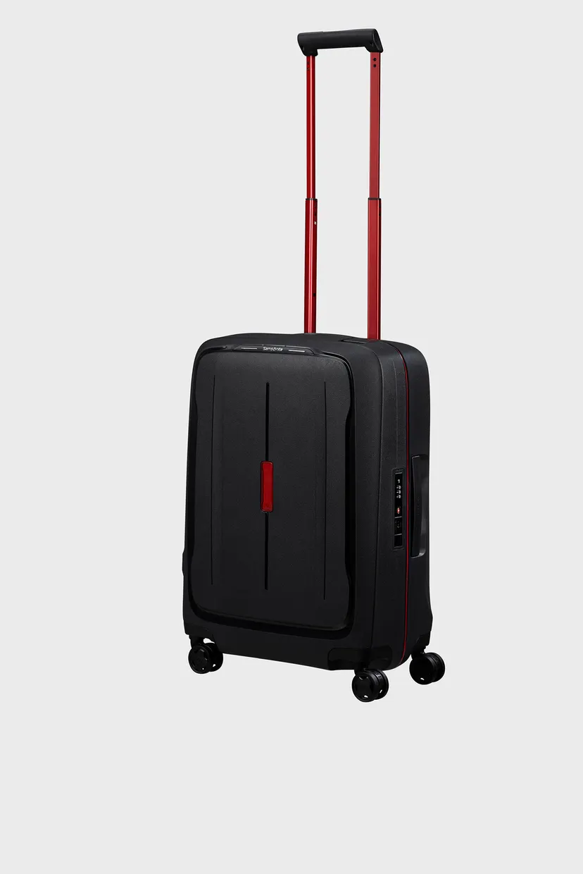 Чорна валіза 55 см ESSENS CHARCOAL/RED 6