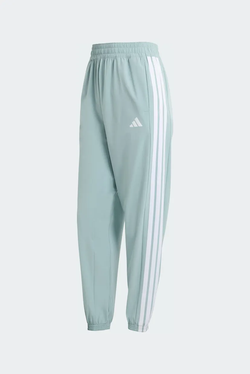 Женские мятные спортивные брюки Train Essentials 3-Stripes Woven 6