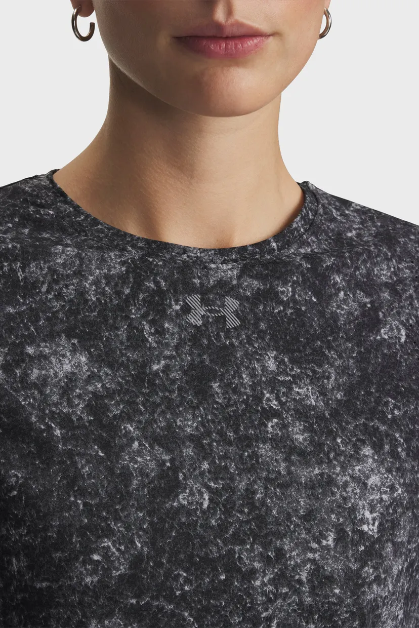 Жіноча чорна футболка UA Velociti Pro Print SS 3