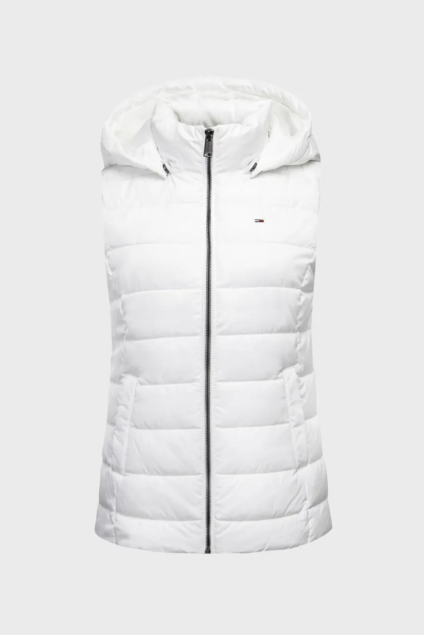 Жіночий білий жилет TJW BASIC HOODED VEST 4