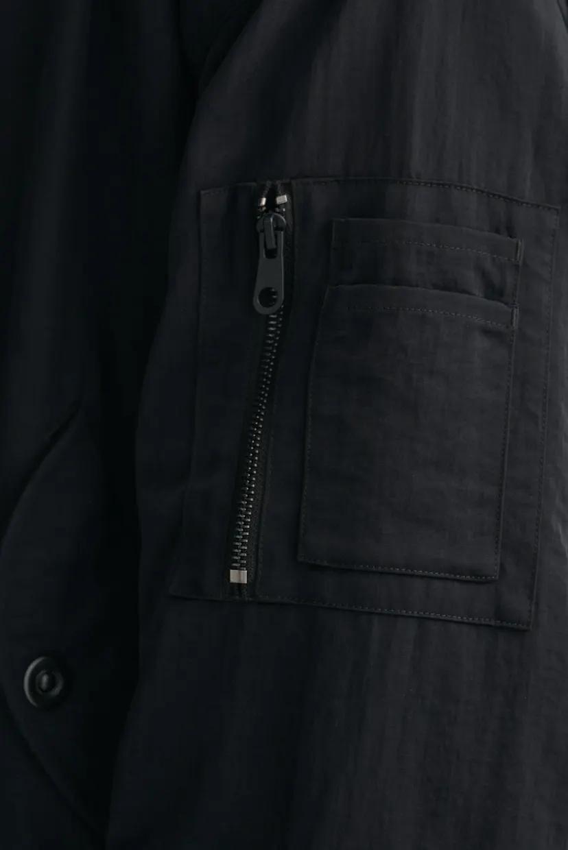 Мужской черный бомбер  OVERSIZED FLIGHT BOMBER JACKET 8