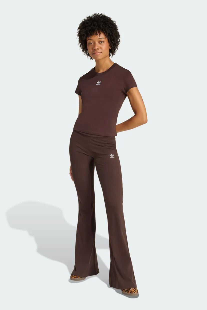 Женская коричневая футболка Essentials Slim adidas KD1354 — MD-Fashion