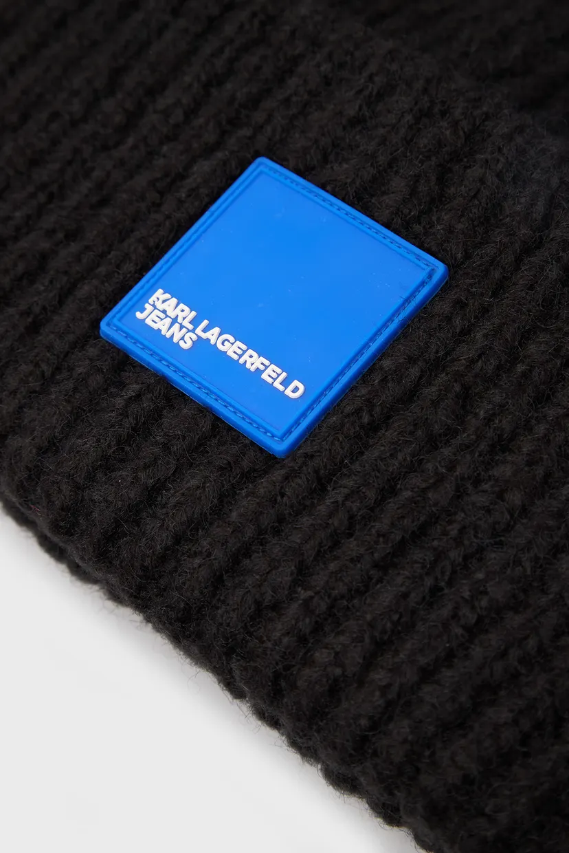 Мужская черная шапка box logo beanie 4
