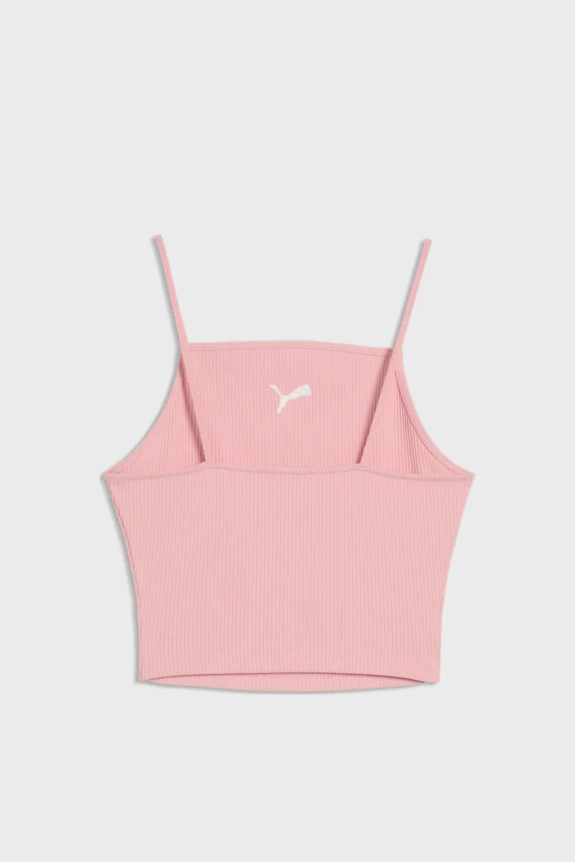 Жіночий рожевий топ WARDROBE ESS Ribbed Tank Top Women 5
