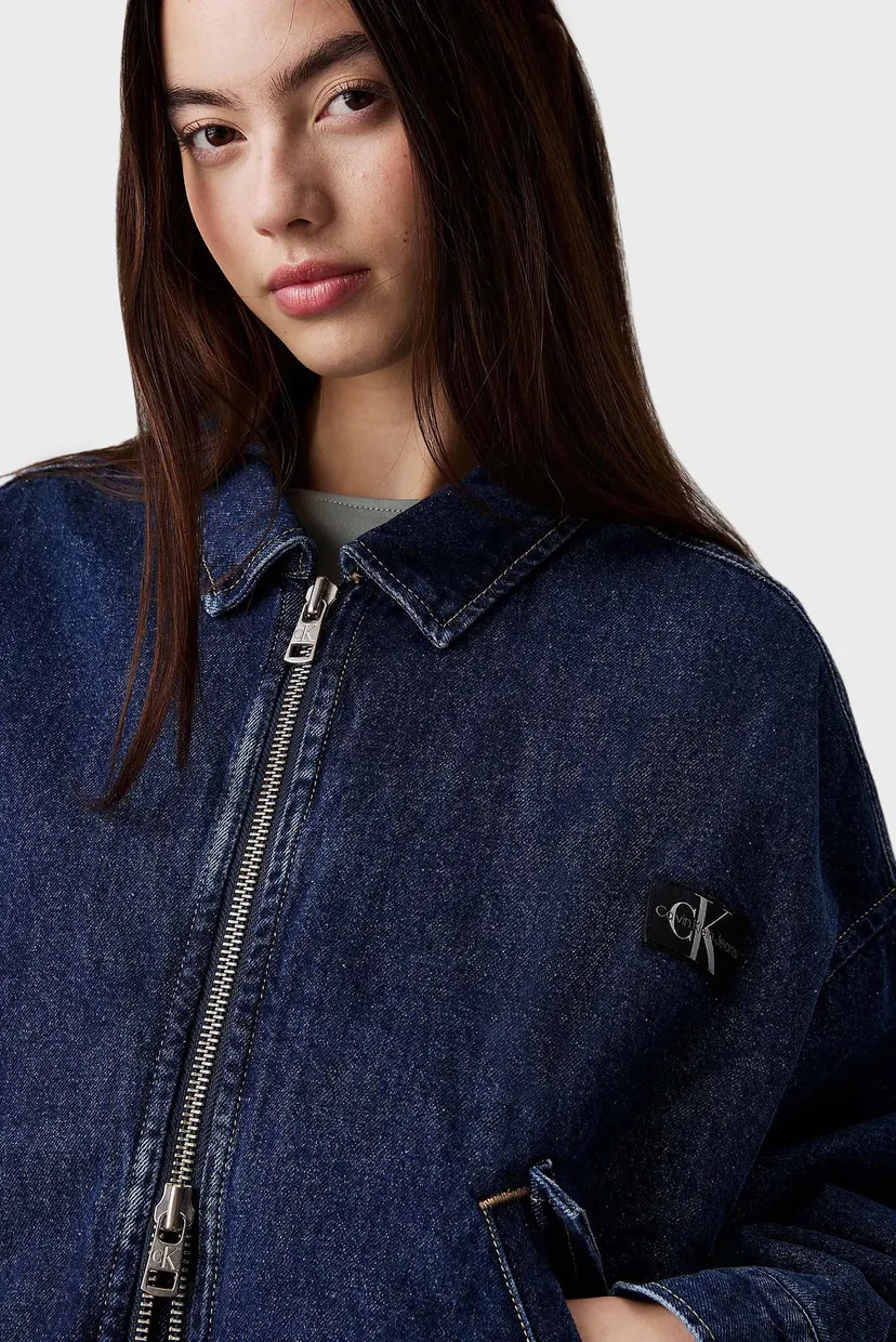 Жіноча темно-синя джинсова куртка DENIM BOMBER 4