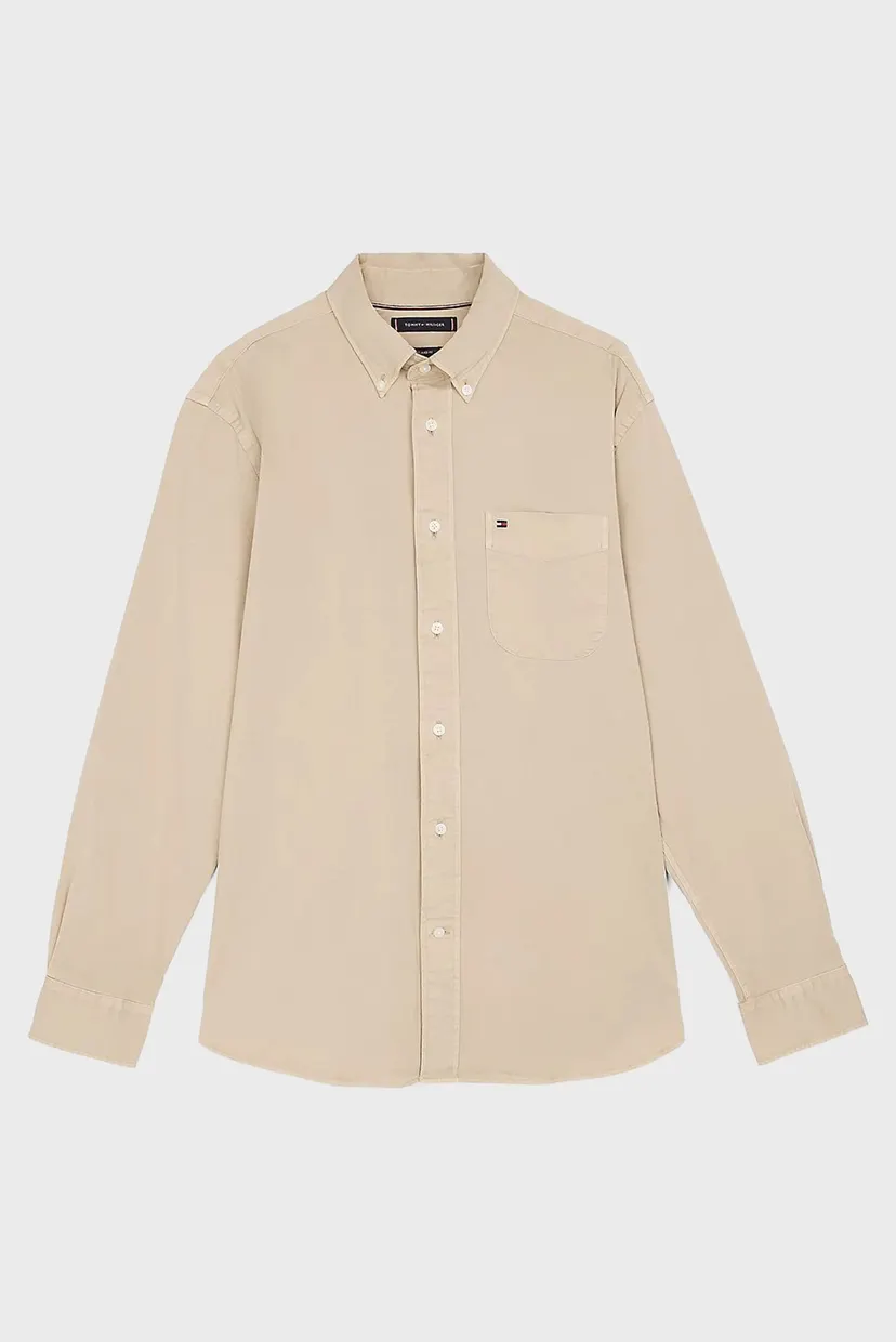 Чоловіча бежева сорочка GMD TWILL SOLID 5