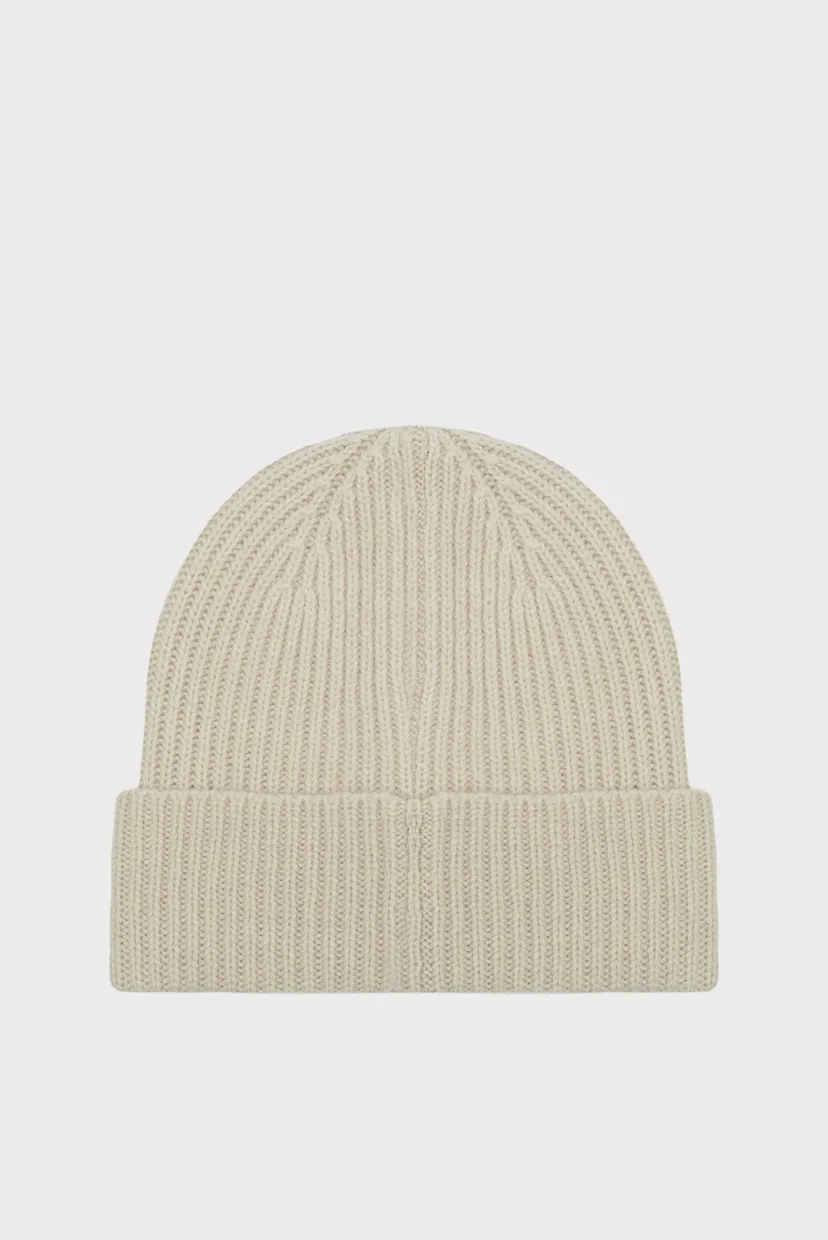 Женская бежевая кашемировая шапка CASHMERE CHIC BEANIE 3