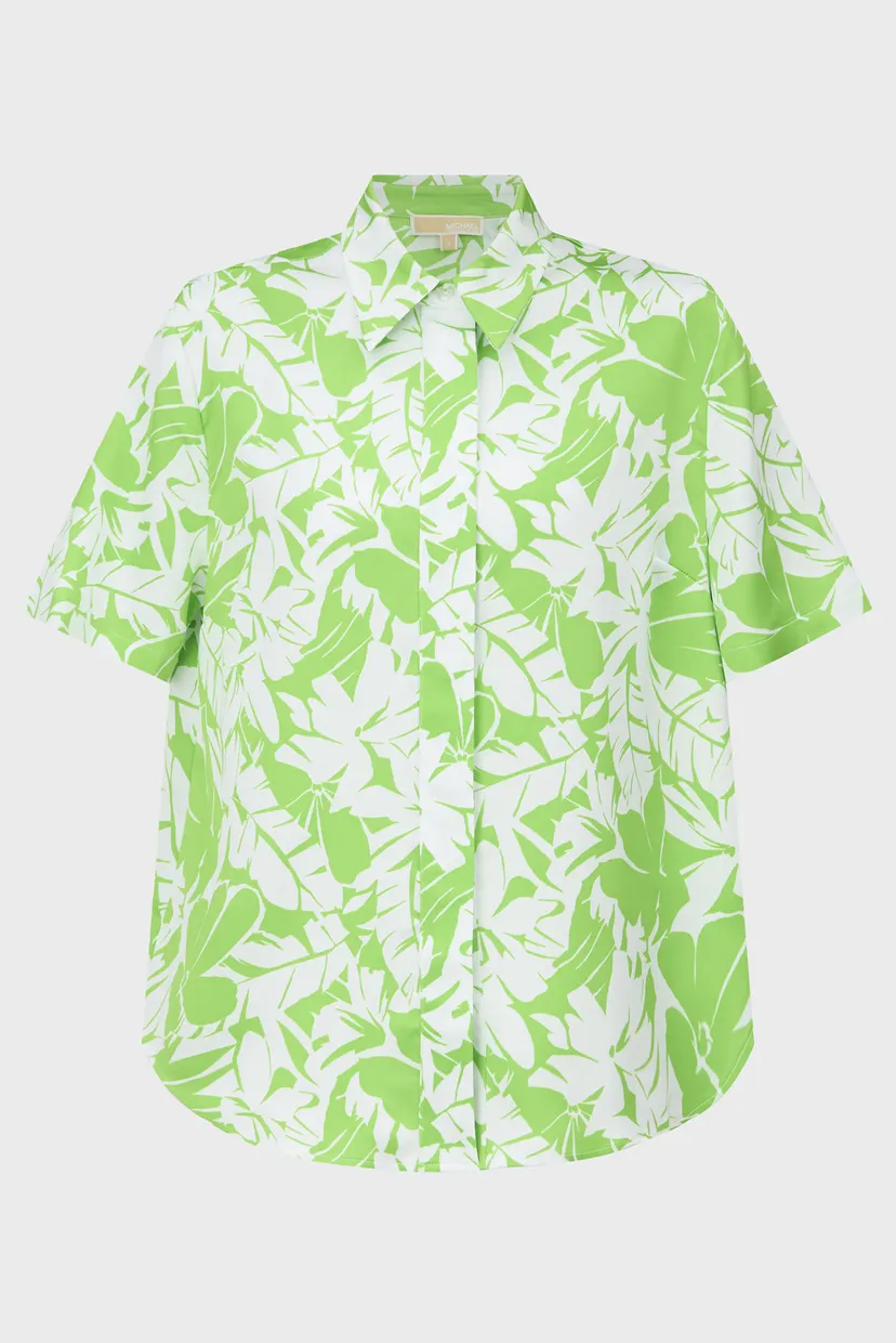 Жіноча салатова блуза з візерунком GRAPHIC PALM CAMP SHIRT 4
