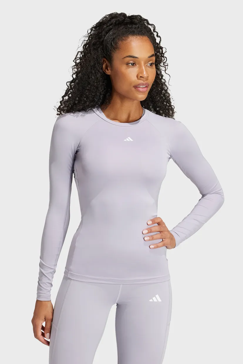 Жіночий сірий лонгслів Techfit Training adidas IX3262 — MD-Fashion
