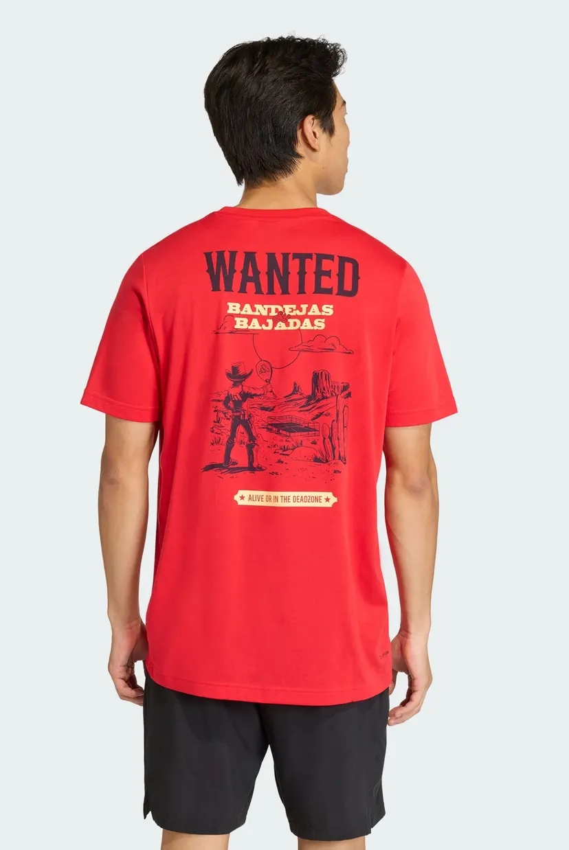 Мужская красная футболка PADEL WANTED GRAPHIC 3