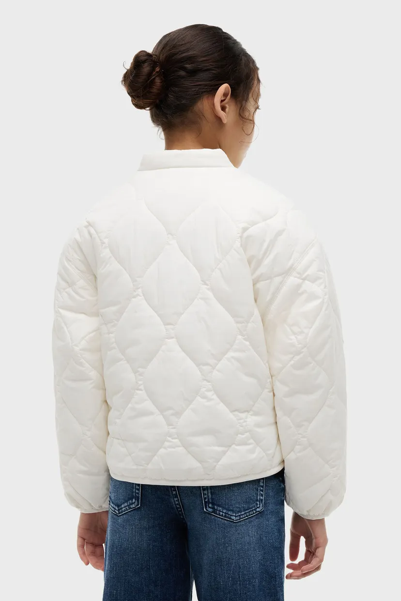 Дитячий білий бомбер QUILTED 3