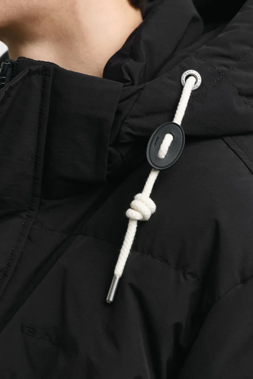 Мужская черная пуховая парка HEAVY DOWN MID LENGTH JACKET 4