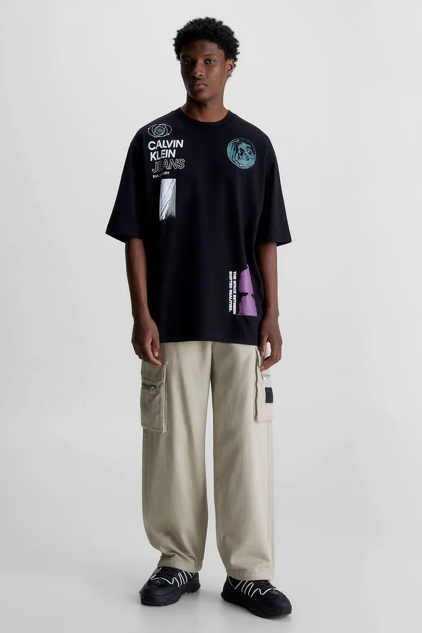 Чоловіча чорна футболка FUTURE FADE MULTI GRAPHIC TEE Calvin Klein