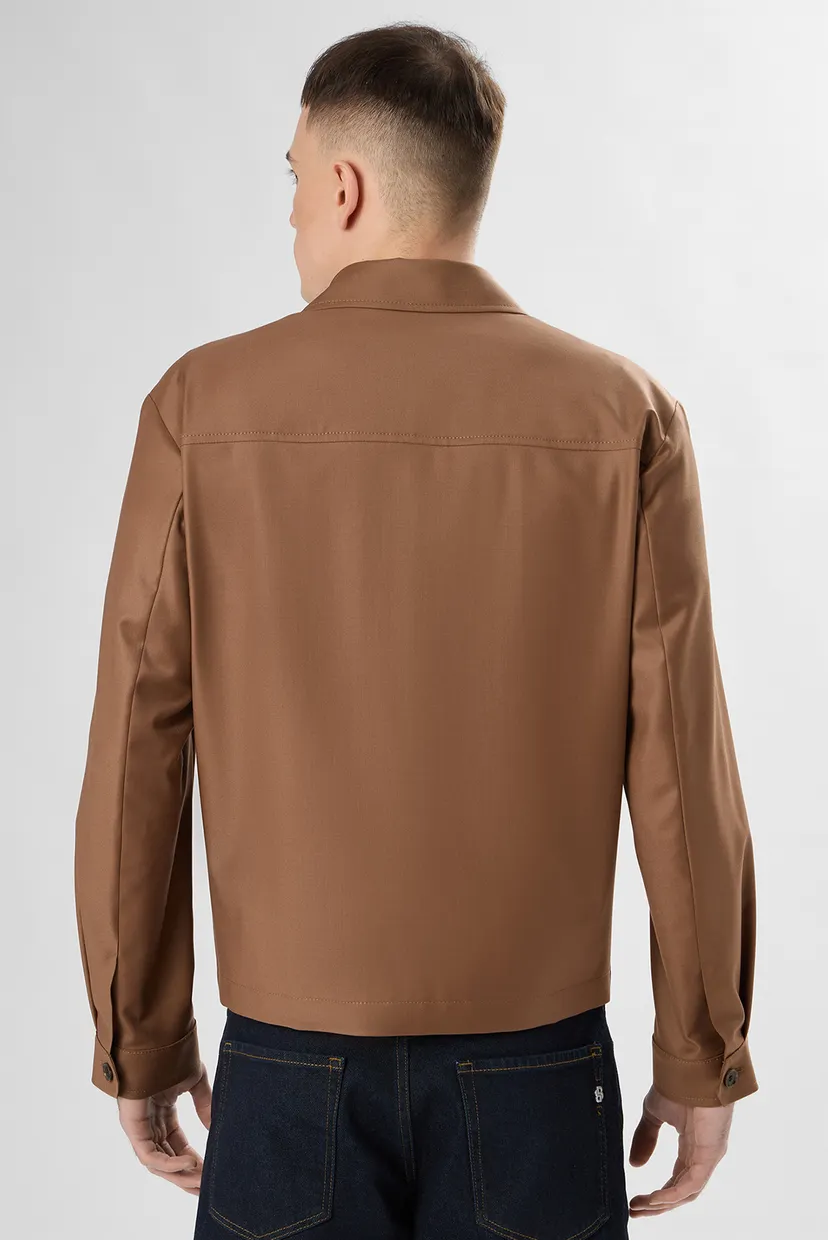 Чоловіча коричнева вовняна куртка 3