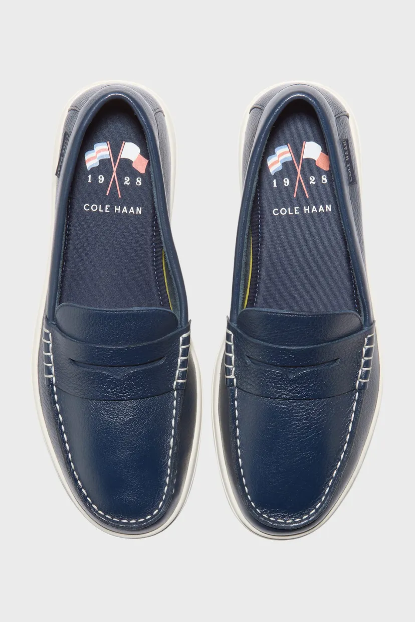 Мужские темно-синие кожаные лоферы Nantucket Drift Penny Loafer 3