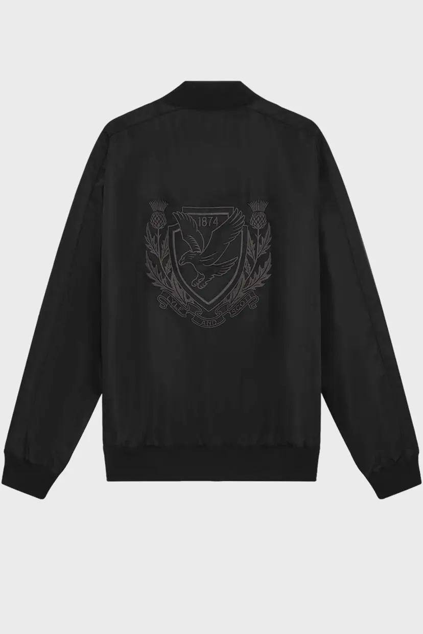 Мужской черный бомбер CREST VARSITY 6
