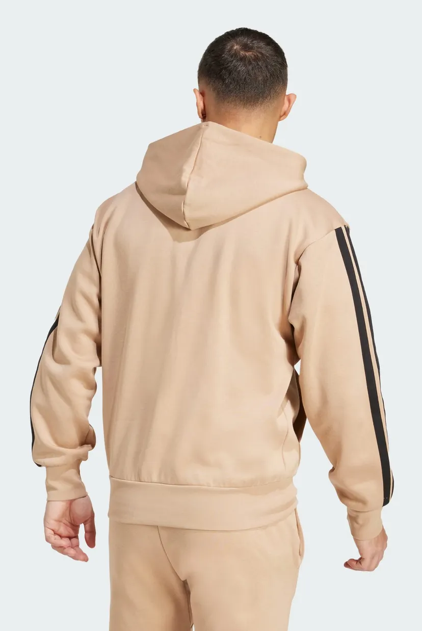 Чоловіче бежеве худі Essentials 3-Stripes Fleece 3