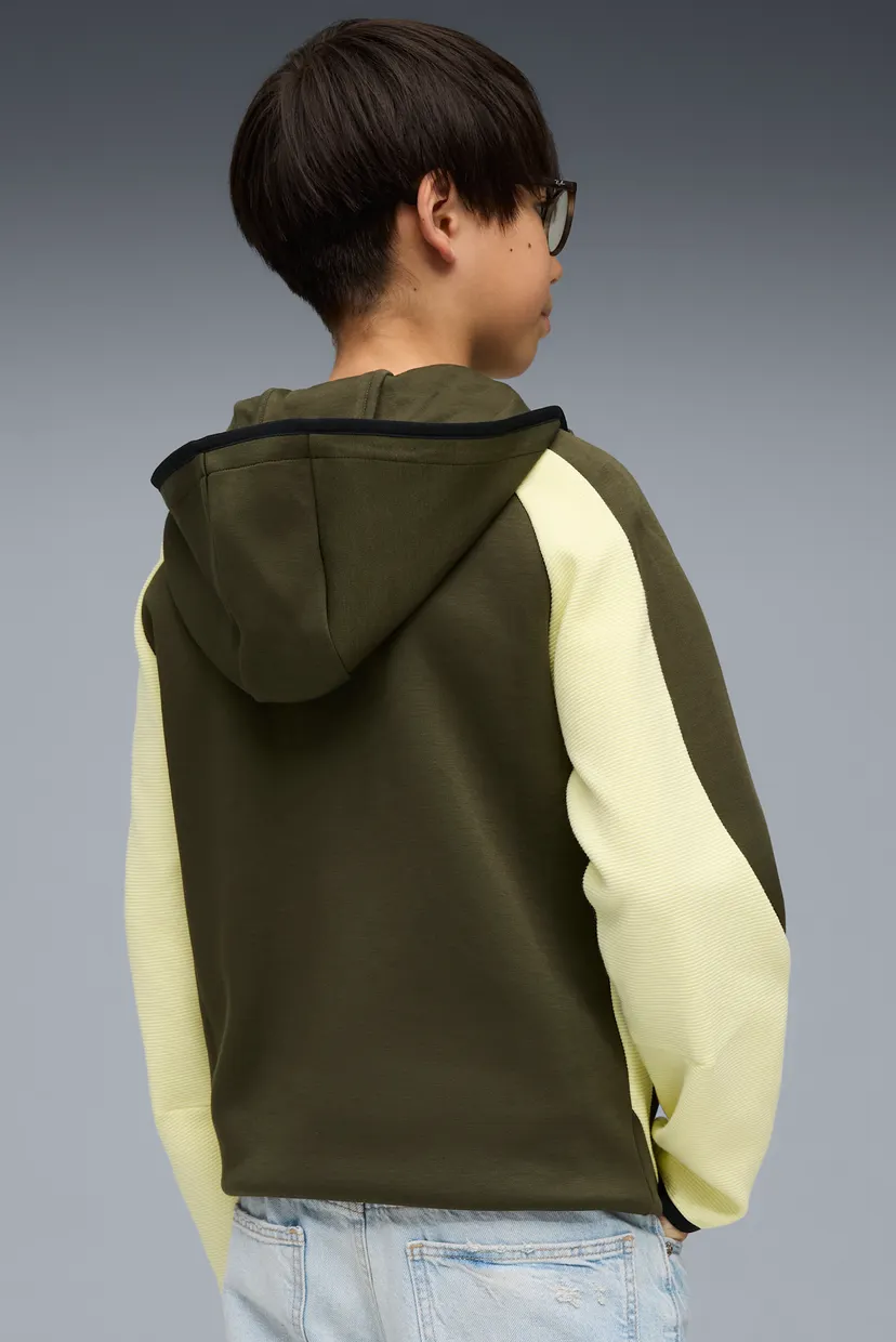 Детское зеленое худи Evostripe Full-Zip Hoodie Youth 3