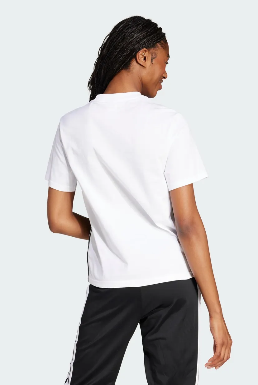 Жіноча біла футболка Essentials 3-Stripes Cotton 3