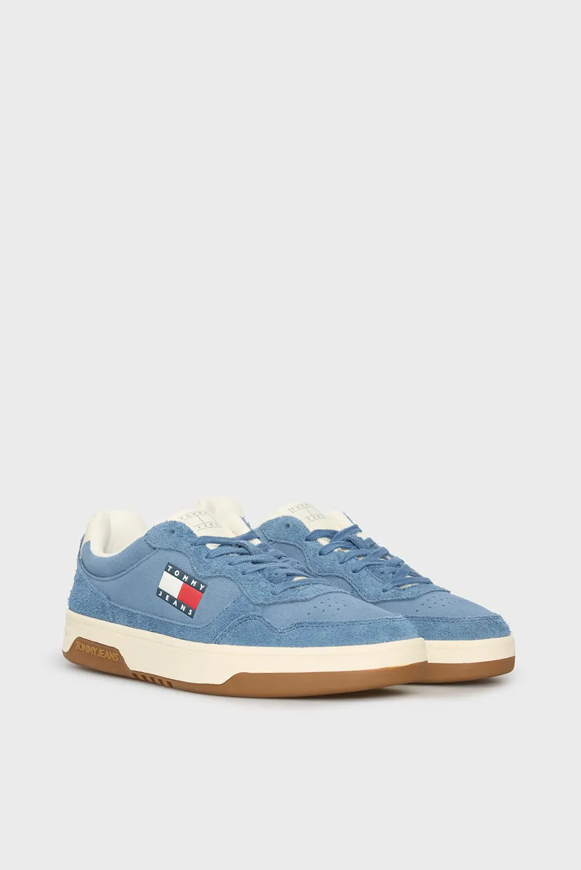 Мужские голубые замшевые сникерсы TJM CUPSOLE SUEDE 3