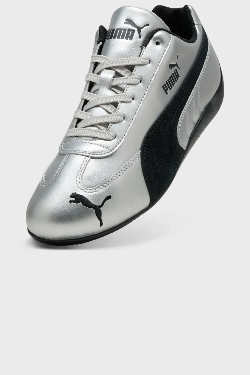 Сріблясті шкіряні кросівки Speedcat Metallic Sneakers Unisex 6