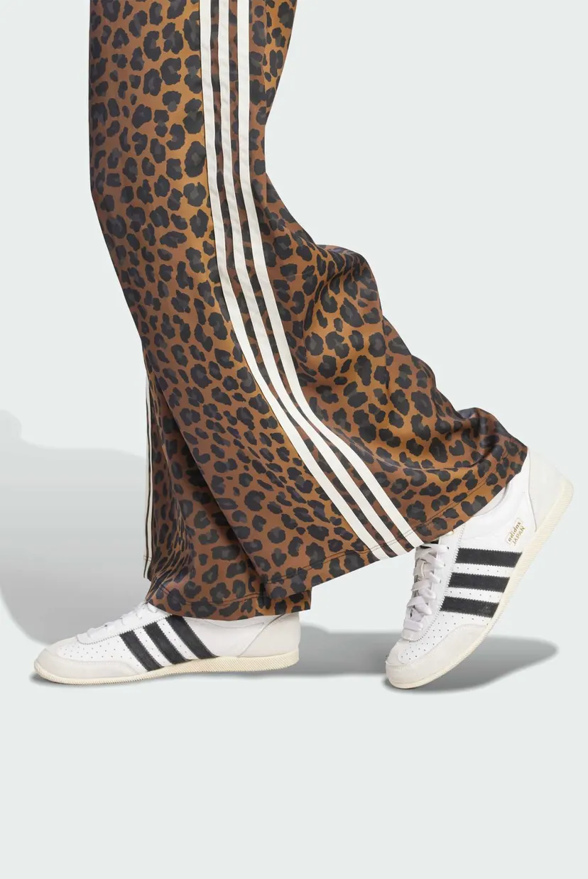 Жіночі коричневі спортивні штани з візерунком adidas Originals Wide Leg Satin 5
