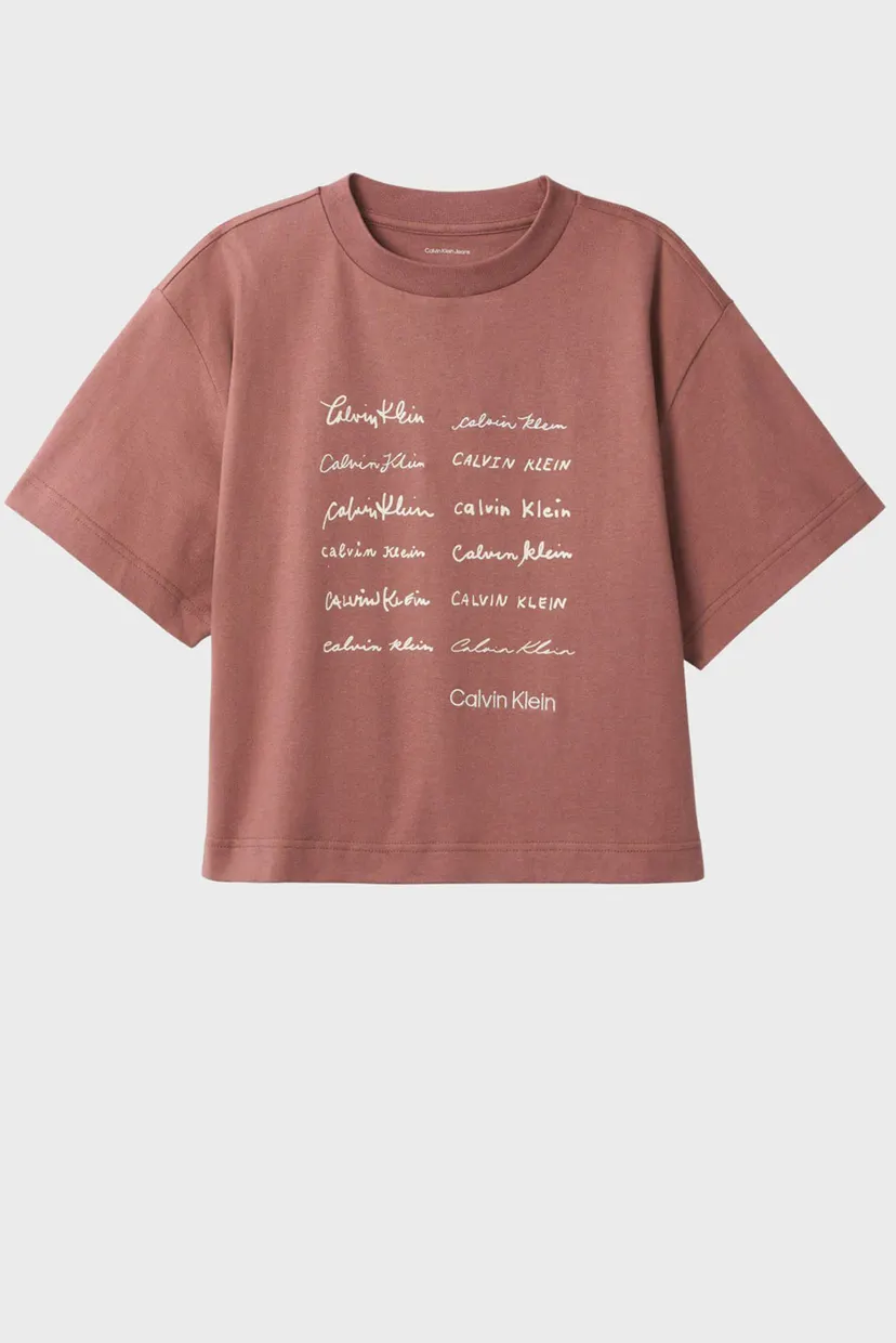 Женская коричневая футболка CROPPED BOXY GRAPHIC 7