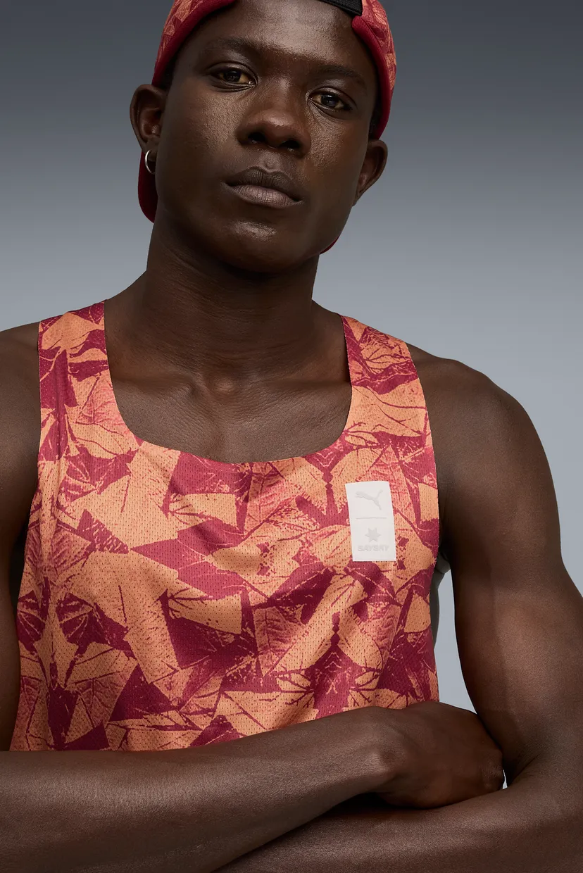 Мужская красная майка с узором PUMA x SAYSKY Singlet Men 4
