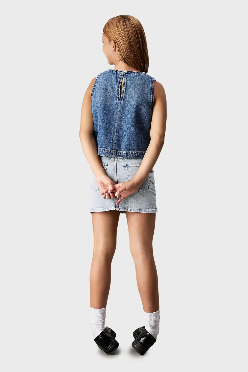 Детская темно-синяя джинсовая майка DENIM TOP SOFT BLUE 3