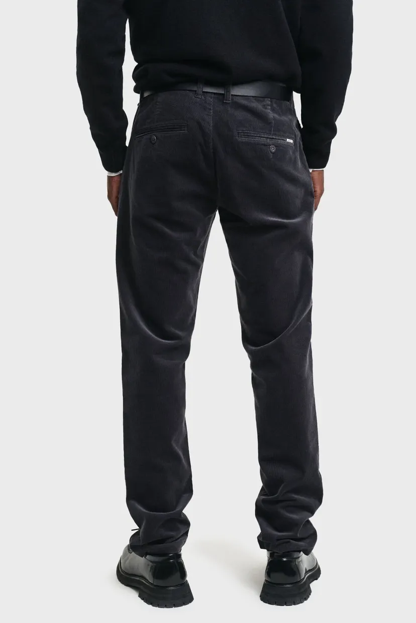Мужские черные вельветовые чиносы SLIM CORD CHINOS 4