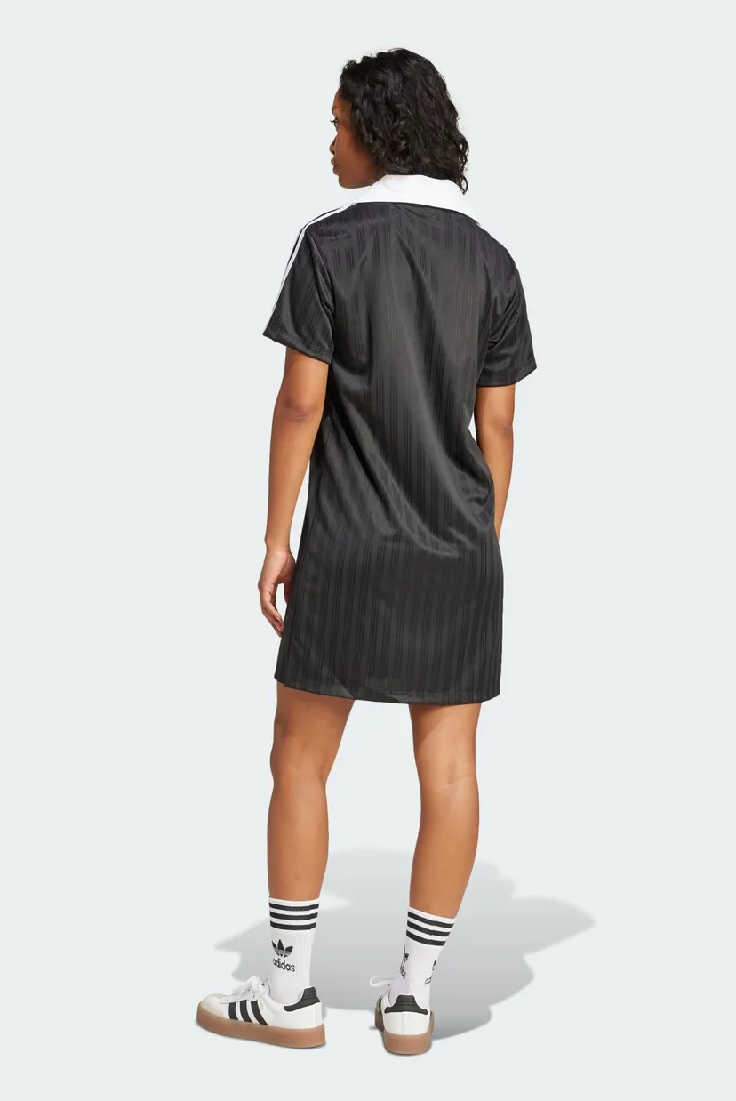 Женское черное платье Adicolor Football Jacquard V-Neck 3