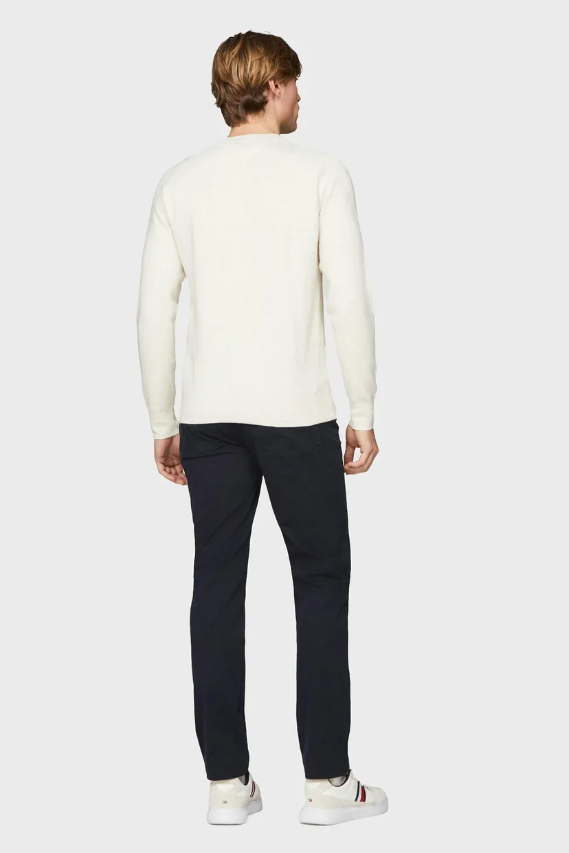 Мужской белый джемпер SPECKLED MOULINE GRAPHIC C NECK 3