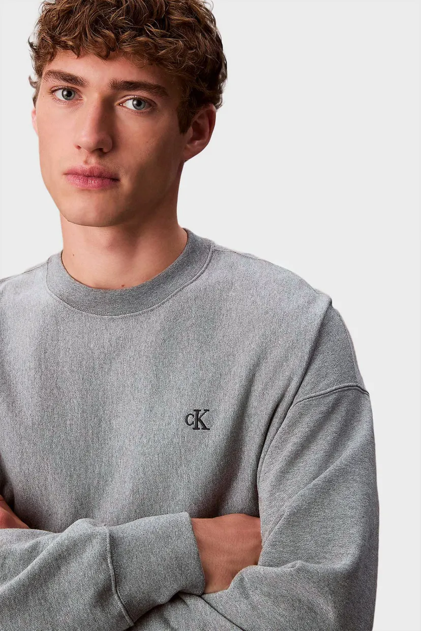 Мужской серый свитшот PREMIUM TERRY MONOGRAM 4