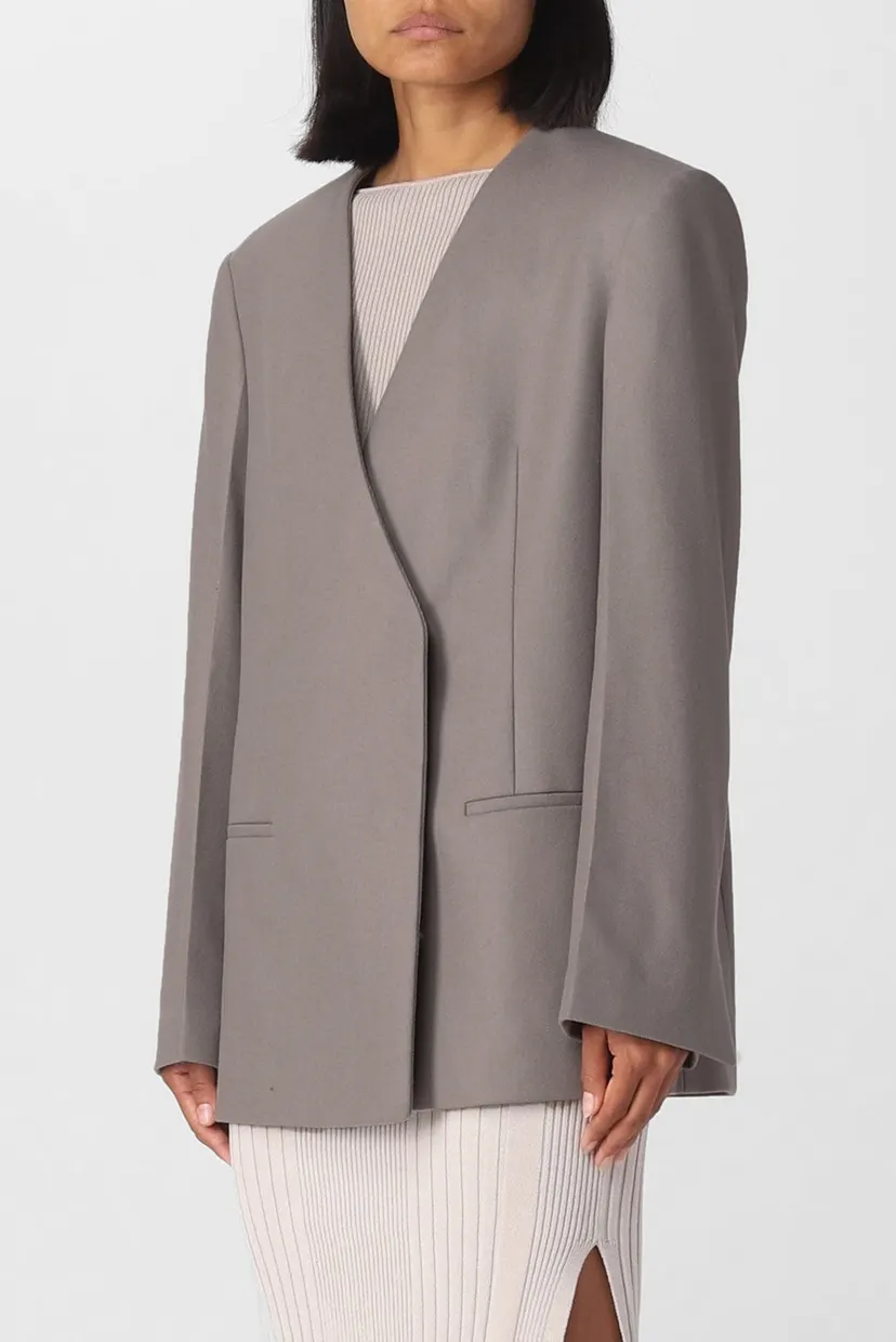 Женский бежевый шерстяной жакет SOFT WOOL TAILORED BLAZER 3
