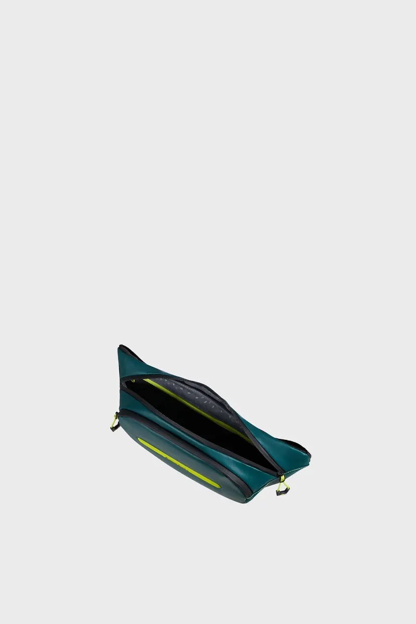 Темно-зеленая поясная сумка ECODIVER DARK TEAL/LIME 4