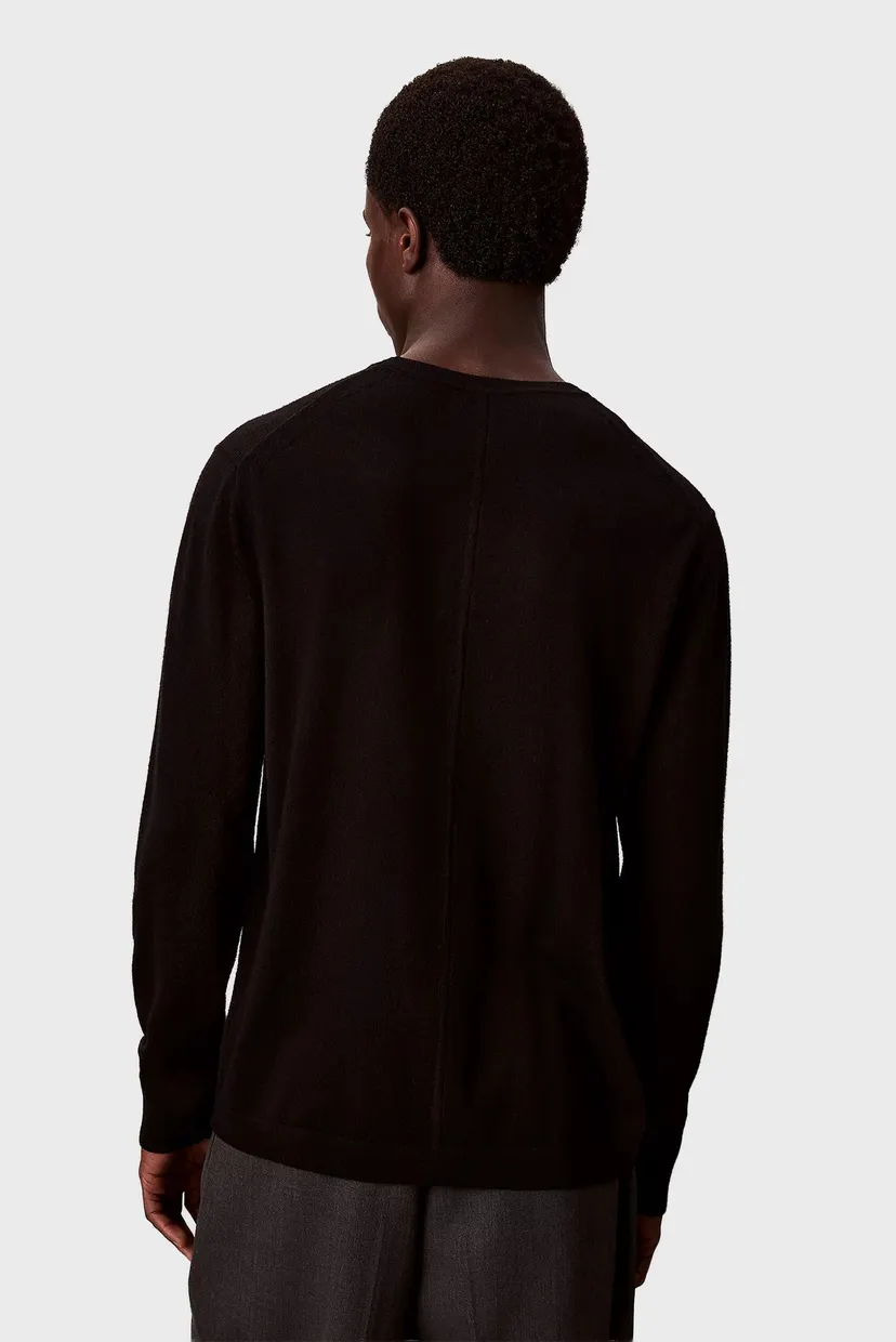 Чоловічий чорний вовняний джемпер MERINO 3