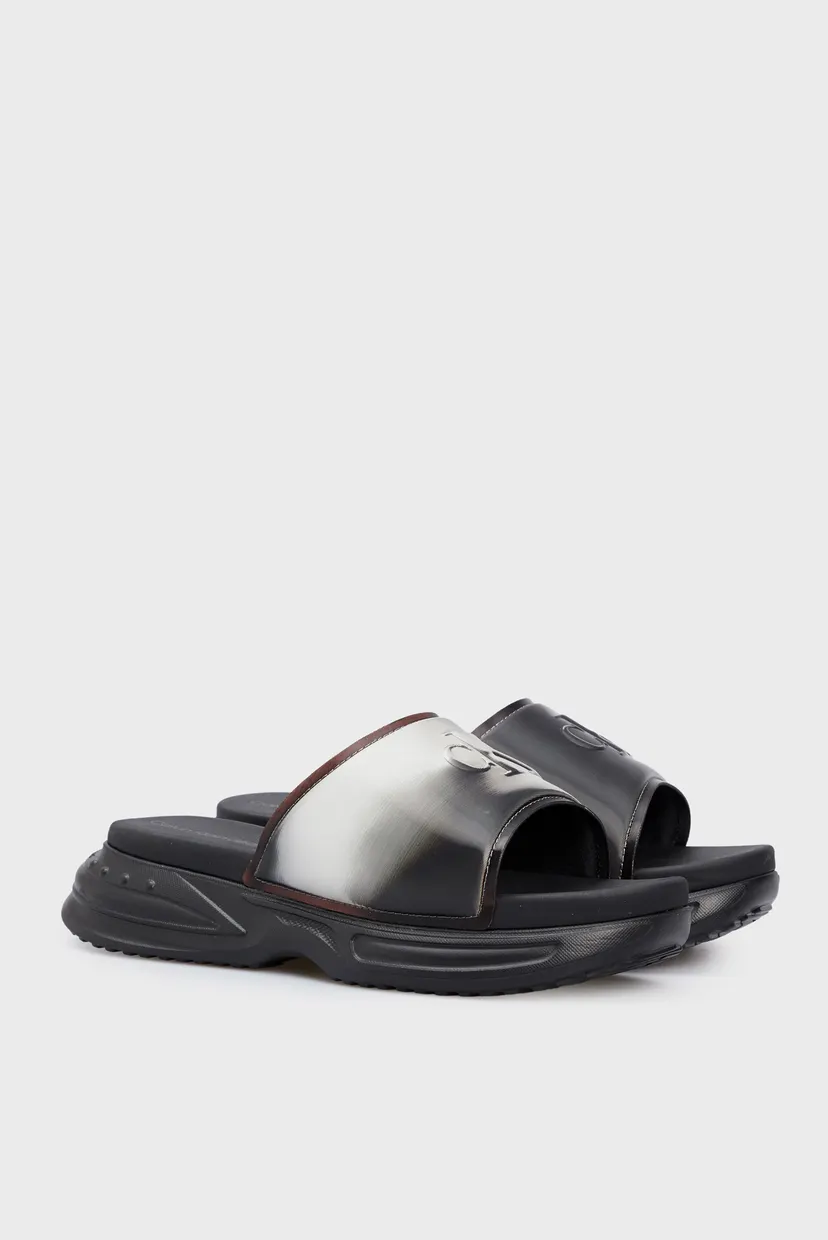 Женские черные слайдеры CHUNKY COMF SLIDE MG MR MET 3