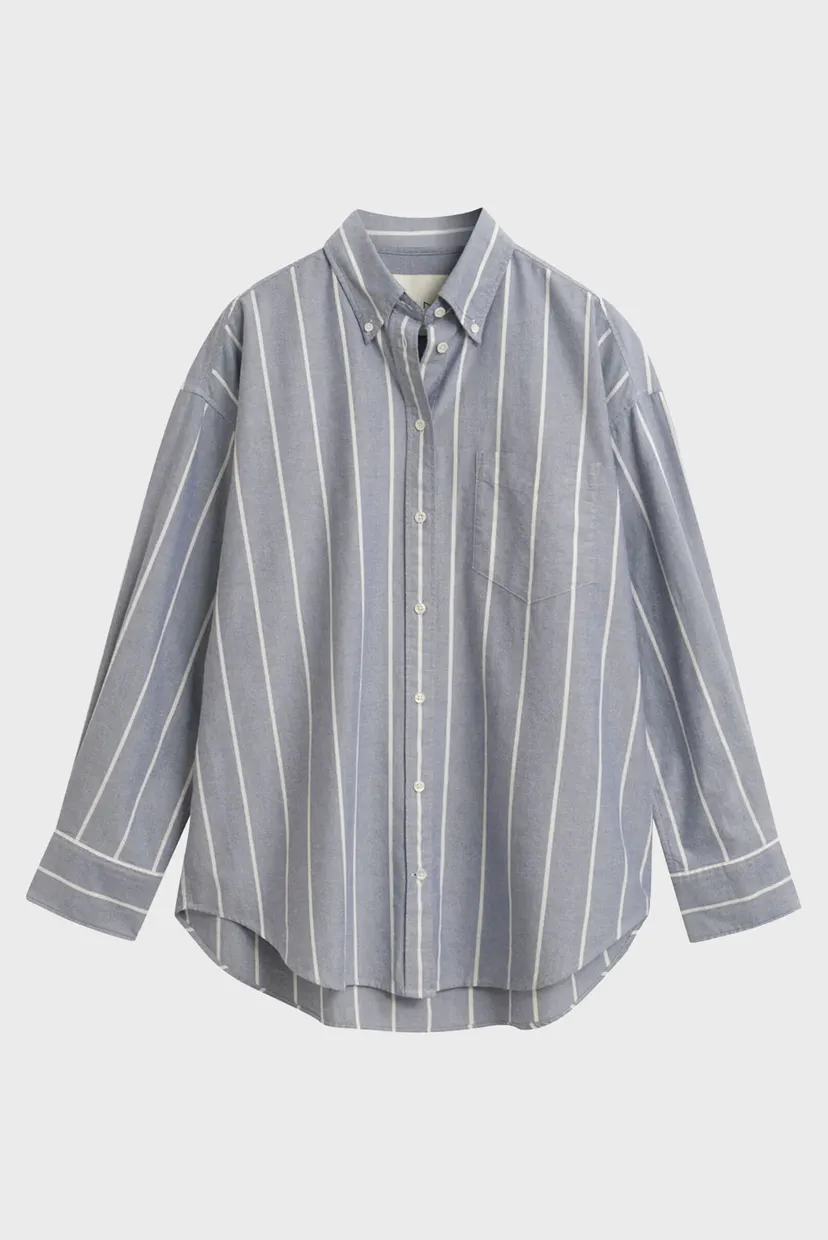 Жіноча блакитна сорочка у смужку OS STRIPED CLASSIC OXFORD 7