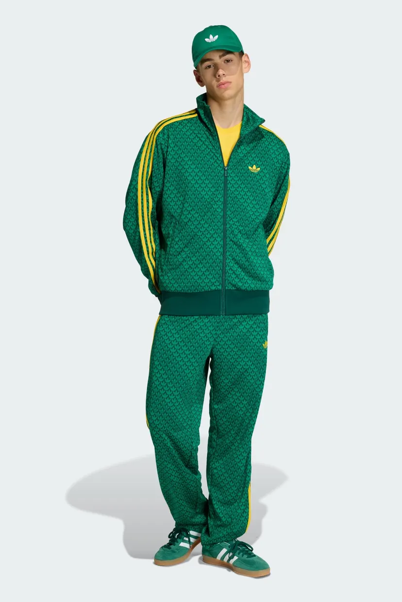 Мужская зеленая спортивная кофта с узором FIREBIRD LOOSE MONOGRAM