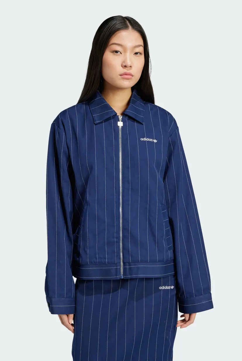 Жіноча темно-синя куртка у смужку Pinstripe Harrington adidas