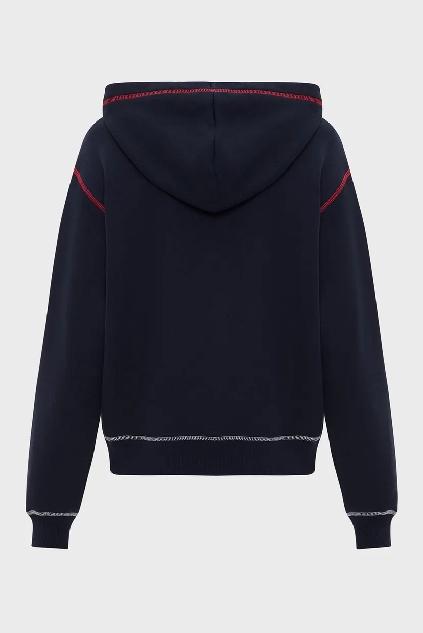 Женское темно-синее худи MDRN REG GBL STP FULLZIP 5