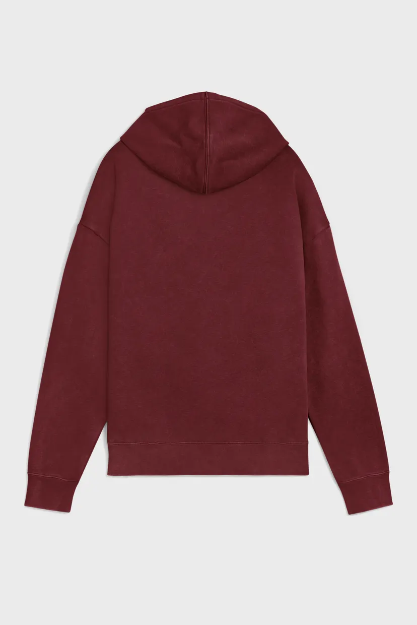 Женское бордовое худи Essentials Elevated Relaxed Wash Hoodie Women 5