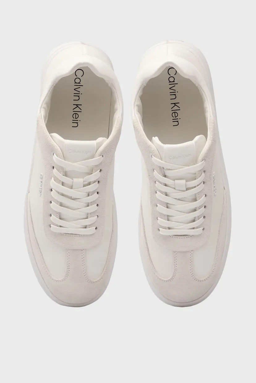 Женские белые кожаные сникерсы CUPSOLE LACE UP - LTH SUE MIX 4