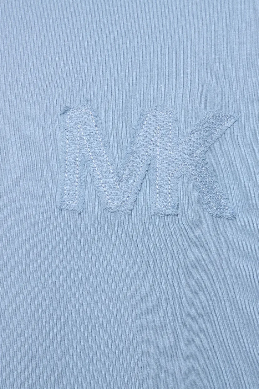 Чоловіча блакитна футболка MK APPLIQUE TEE 3