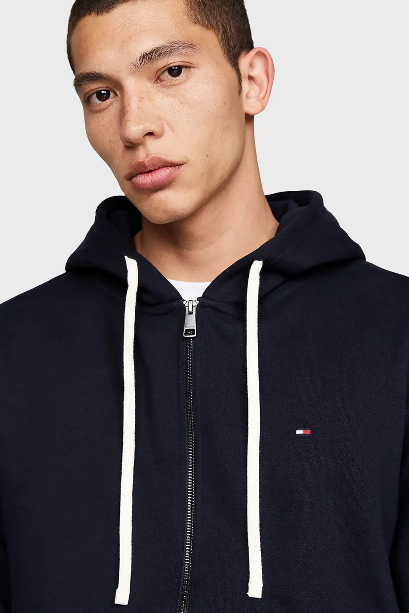 Чоловіче темно-синє худі ESSENTIAL FLEECE ZIP THROUGH 4