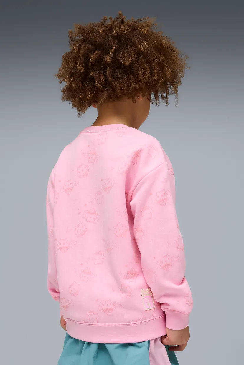 Дитячий рожевий світшот з візерунком PUMA x GABBY'S DOLLHOUSE Relaxed Printed Sweatshirt Kids 3