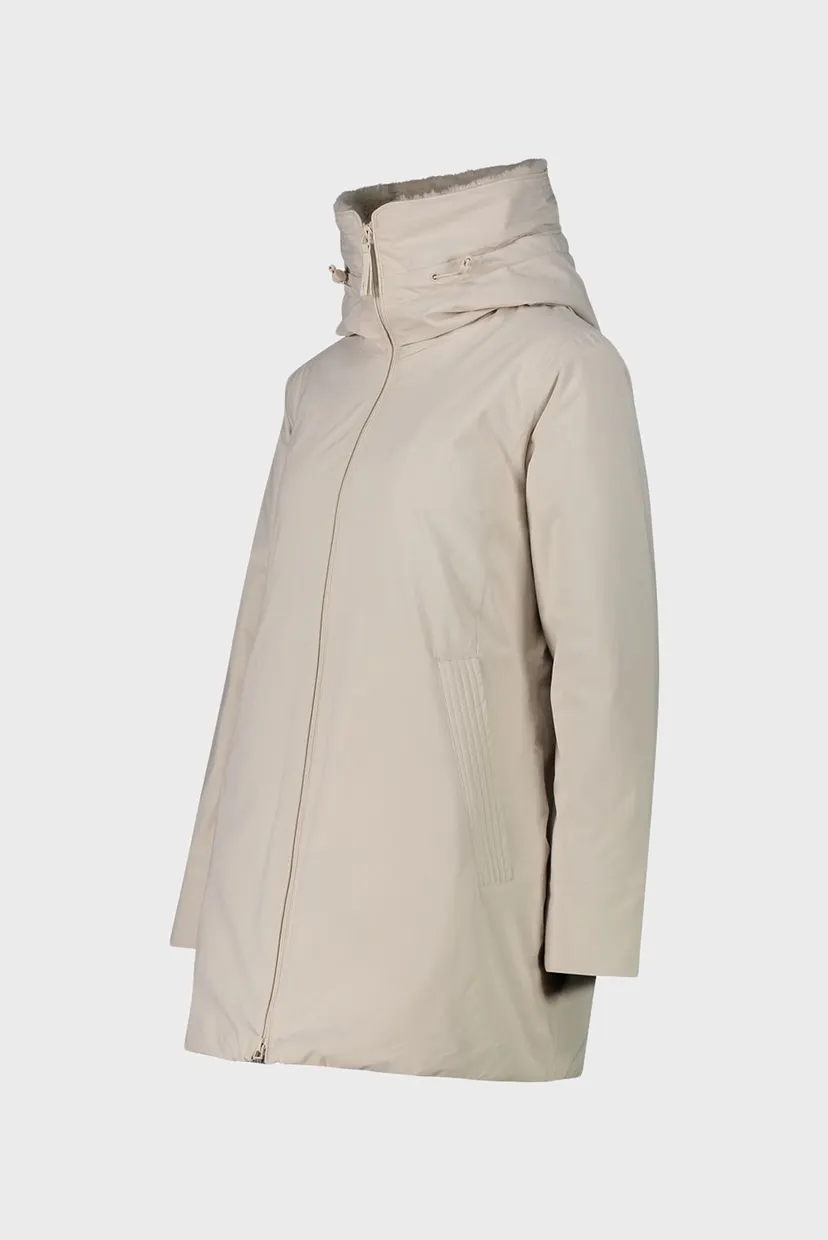 Женская бежевая парка FIX HOOD TWILL 6